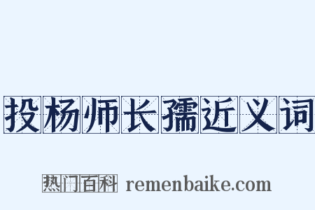 投杨师长孺近义词是什么意思的图片